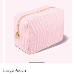 Stoney Clover lane Paris pink shimmer woven large pouch